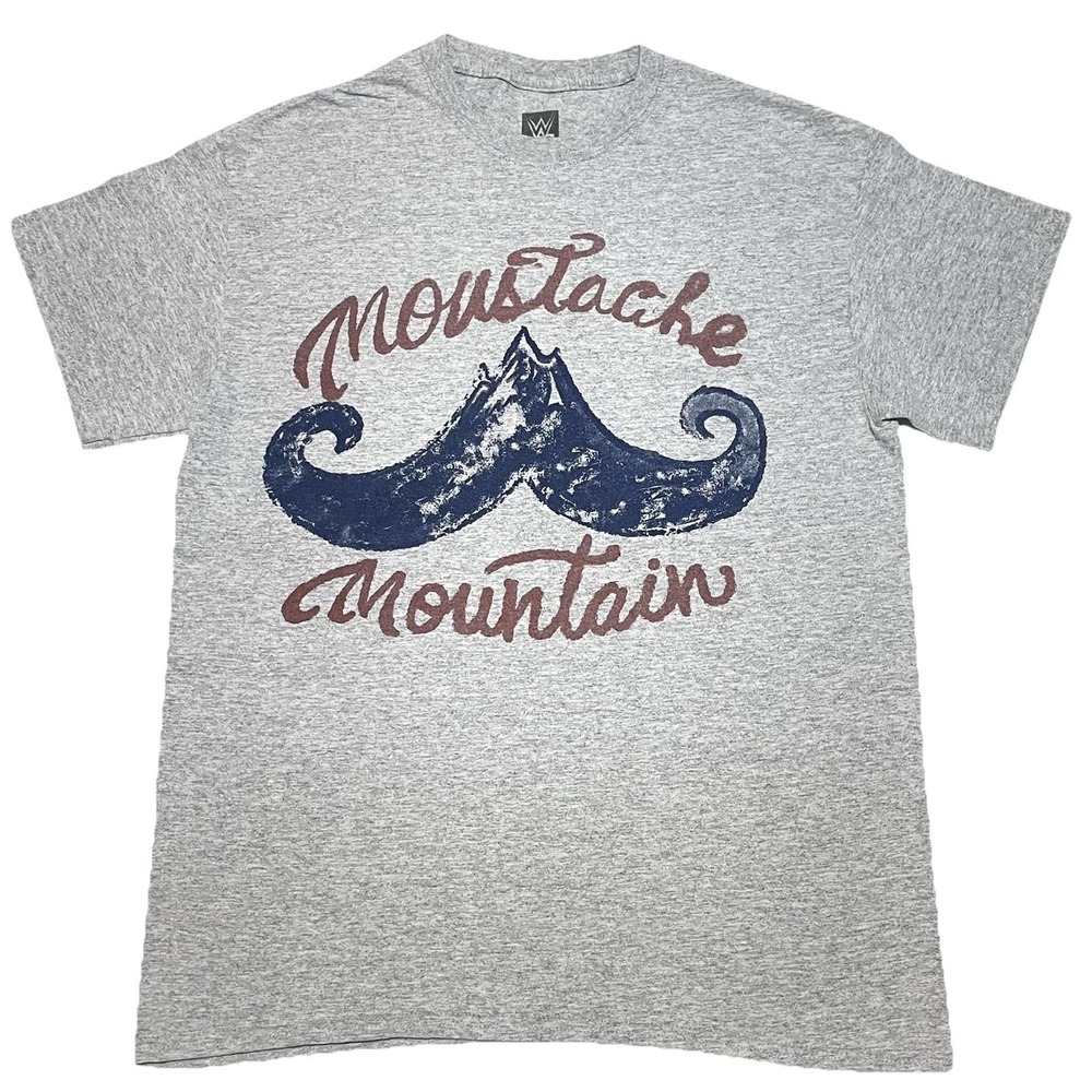 WWE Moustache Mountain Tyler Bate Trent Seven T-Shirt Gray Men's Medium 2018 NXT